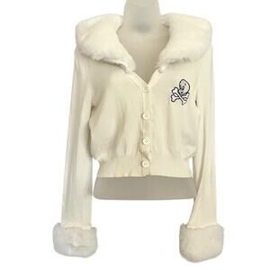 Dolls Kill x Hot Stuff Casper Friendlier Than Most White Faux Fur Cardigan Top